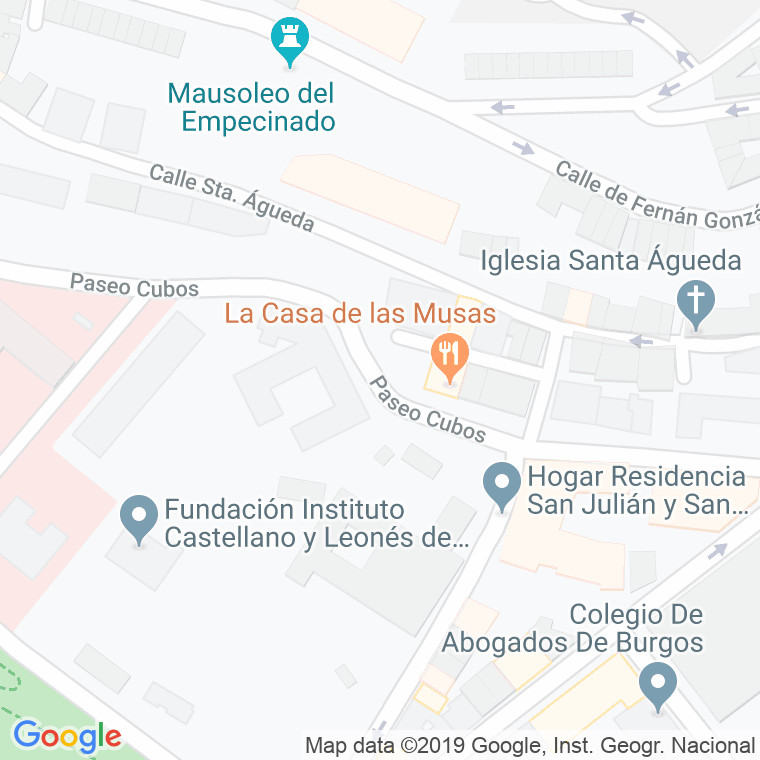 Código Postal calle Cubos, De Los, paseo en Burgos