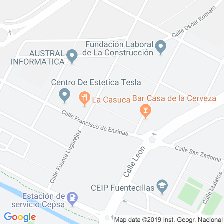 Código Postal calle Domingo Hergueta en Burgos
