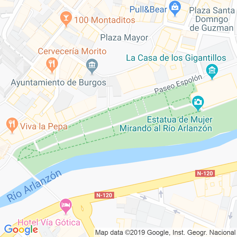 Código Postal calle Espolon, Del, paseo en Burgos