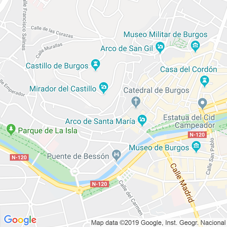 Código Postal calle Fernan Gonzalez en Burgos
