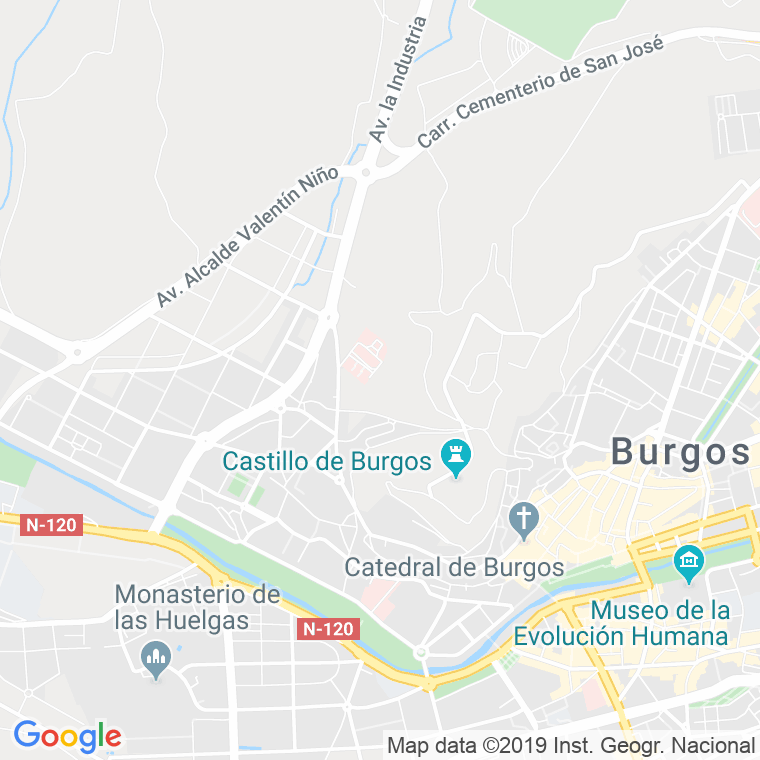 Código Postal calle Jeronimo Merino en Burgos