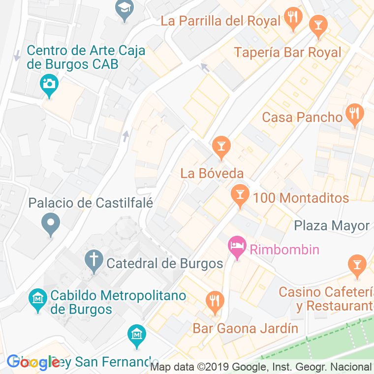 Código Postal calle Llana De Adentro en Burgos