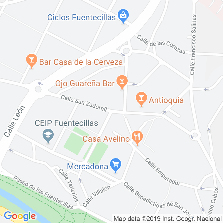 Código Postal calle San Zadornil en Burgos