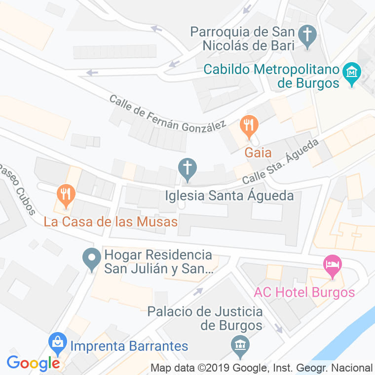 Código Postal calle Santa Agueda en Burgos