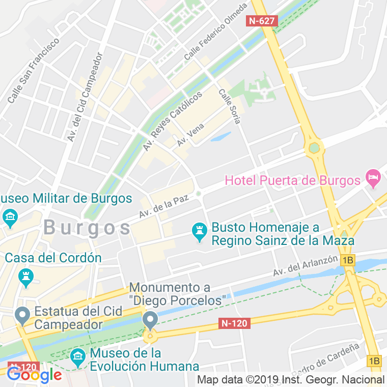 Código Postal calle Paz, De La, avenida en Burgos
