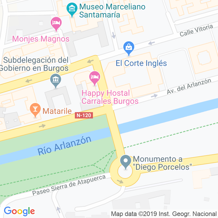 Código Postal calle Puente Gasset en Burgos