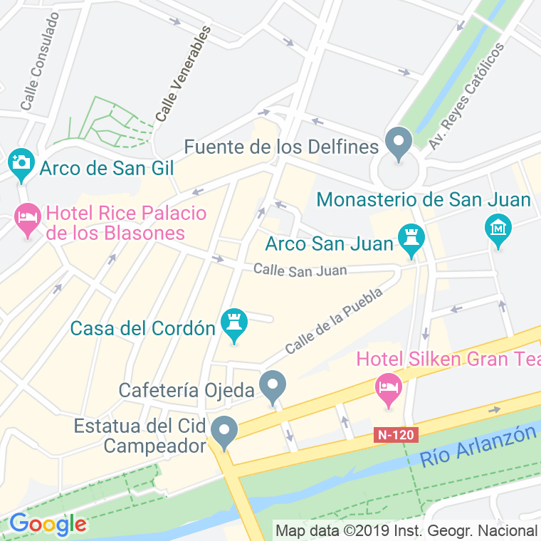 Código Postal calle San Juan, plaza (Impares Del 1 Al Final)  (Pares Del 2 Al Final) en Burgos