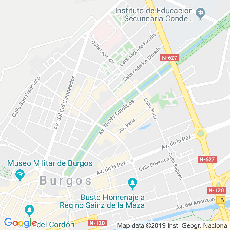 Código Postal calle Reyes Catolicos, avenida (Impares Del 1 Al 41)  (Pares Del 14 Al 44) en Burgos