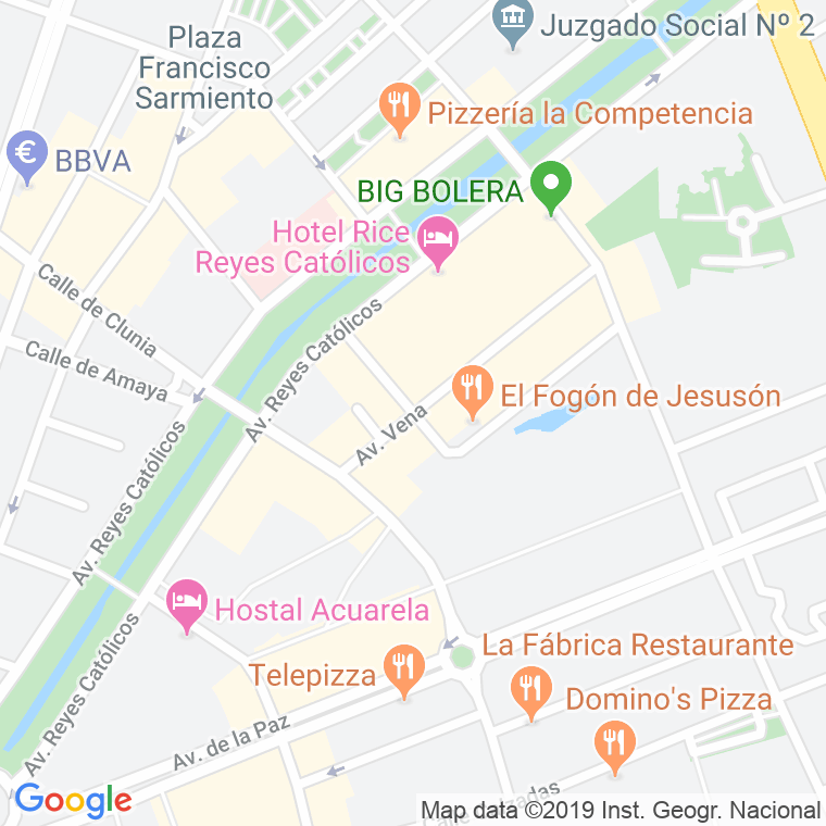 Código Postal calle Vena, Del, avenida en Burgos