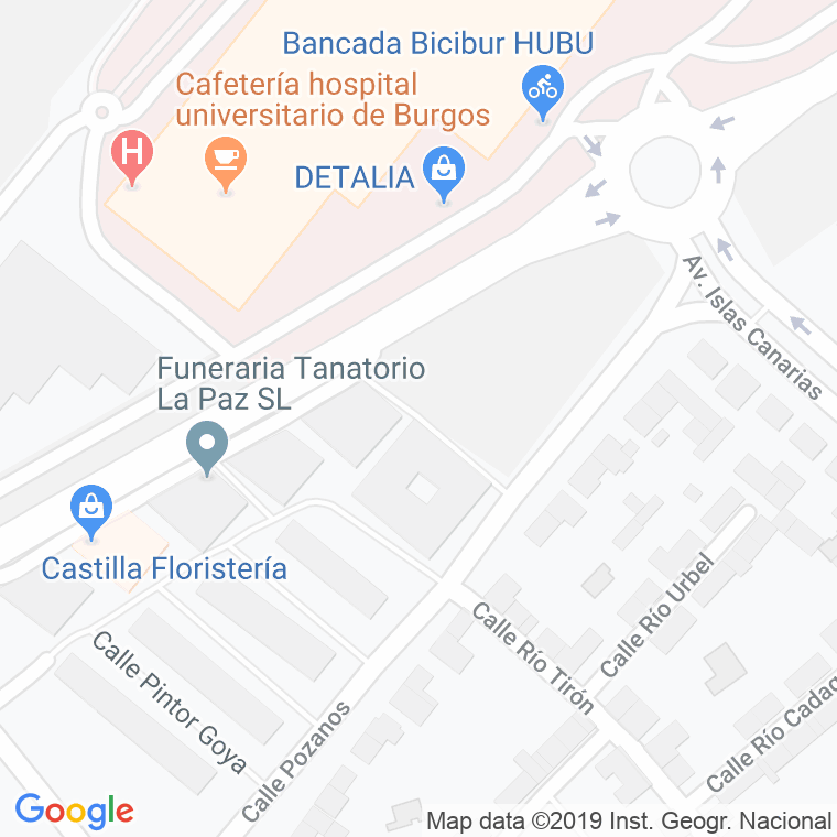Código Postal calle Pintor Miro en Burgos