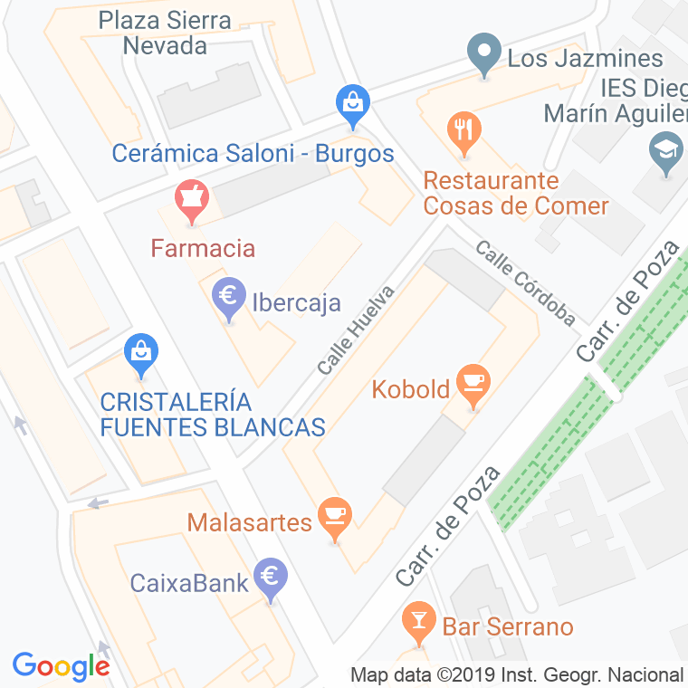 Código Postal calle Huelva en Burgos