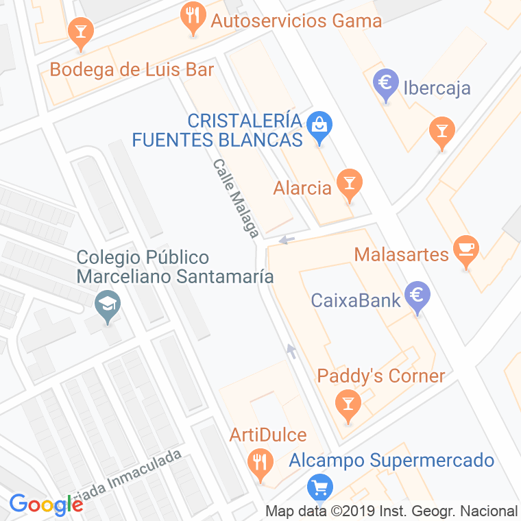 Código Postal calle Malaga en Burgos