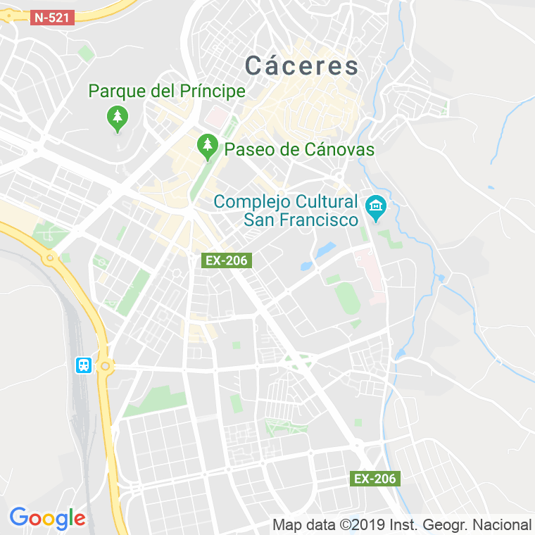 Código Postal calle Carreras en Cáceres