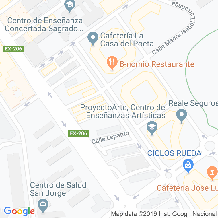 Código Postal calle Emilio Herrero en Cáceres