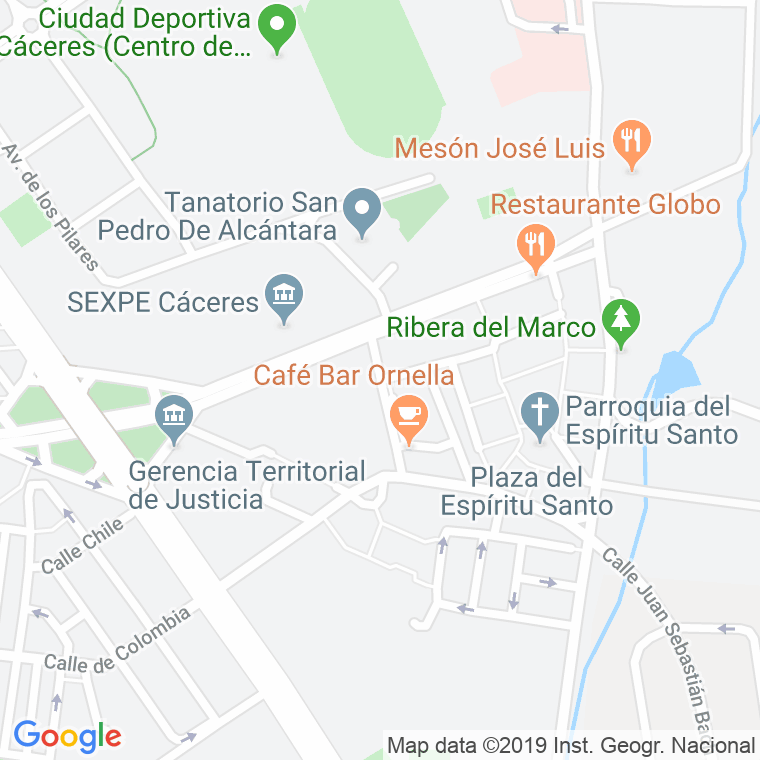 Código Postal calle Miño en Cáceres