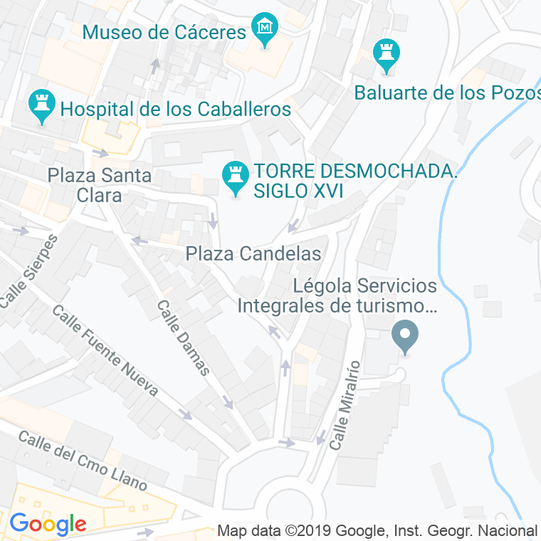Código Postal calle Candelas, De Las, plaza en Cáceres