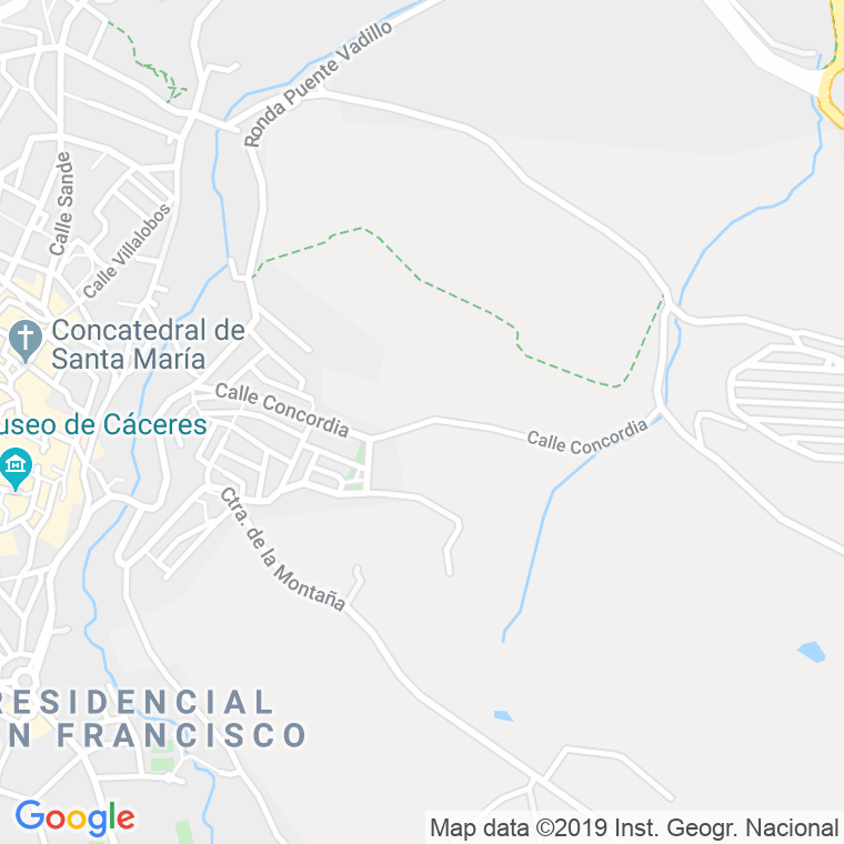 Código Postal calle Concordia en Cáceres