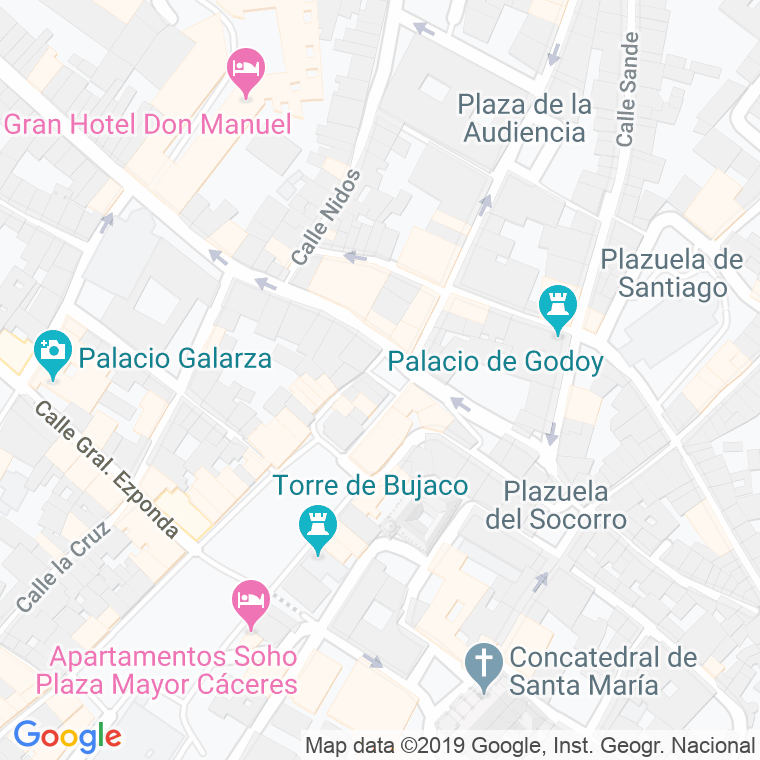 Código Postal calle Duque, Del en Cáceres