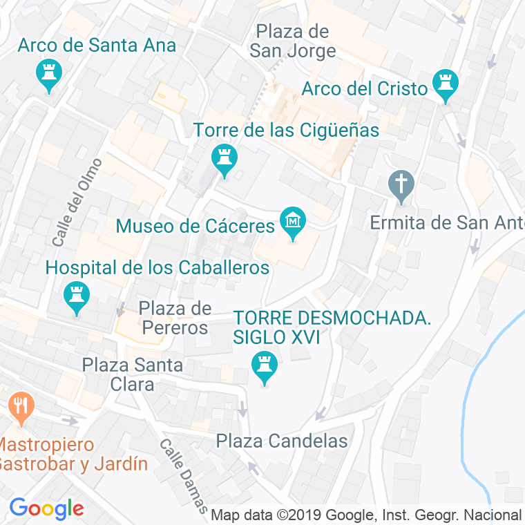 Código Postal calle Gallo, callejon en Cáceres