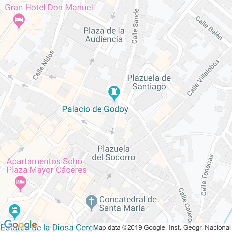 Código Postal calle Godoy en Cáceres