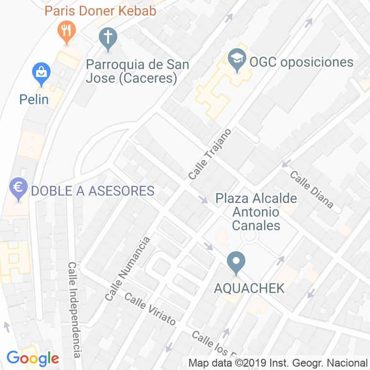 Código Postal calle Cano Saavedra en Cáceres