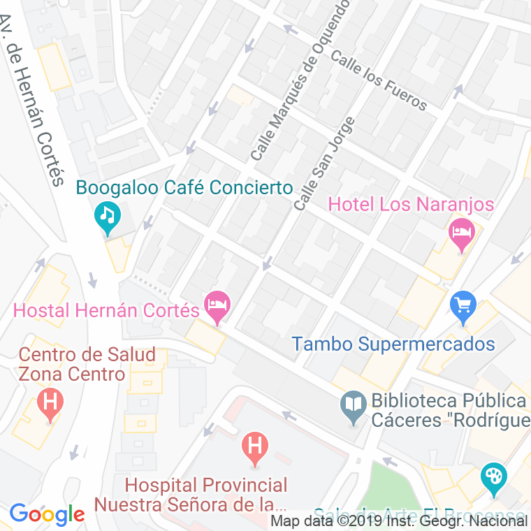 Código Postal calle Carvajal Lancaster en Cáceres