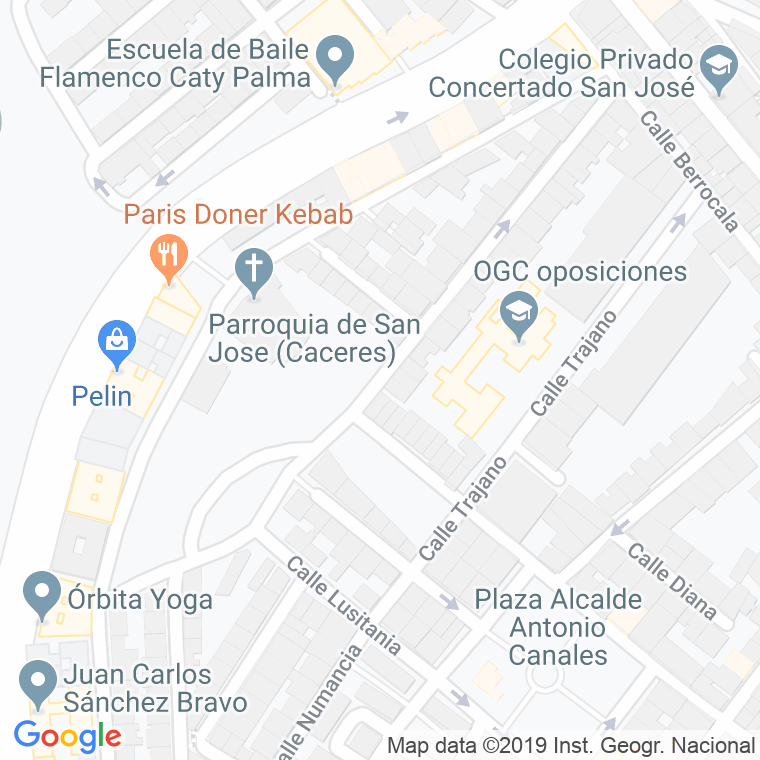 Código Postal calle Juan Caldera en Cáceres