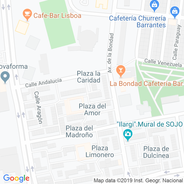 Código Postal calle Caridad, De La, plaza en Cáceres