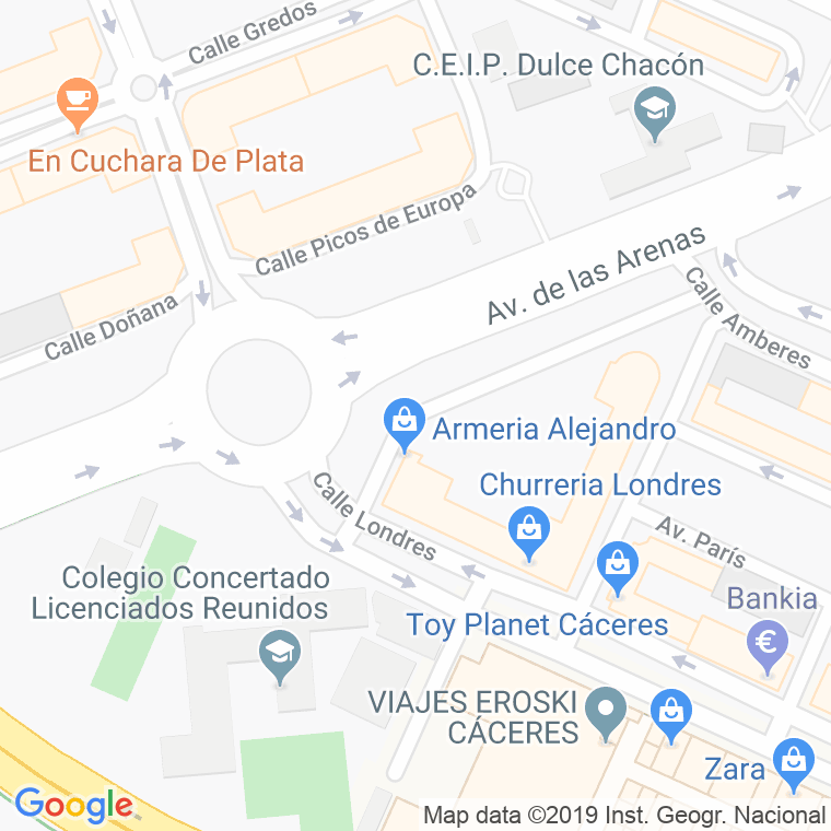 Código Postal calle Coimbra en Cáceres