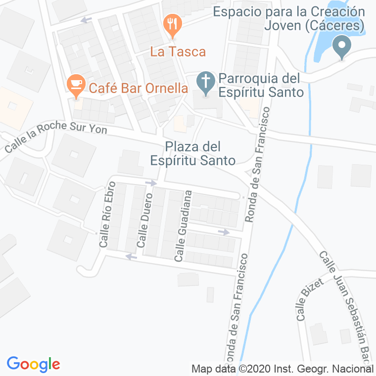 Código Postal calle Espiritu Santo, plazuela en Cáceres