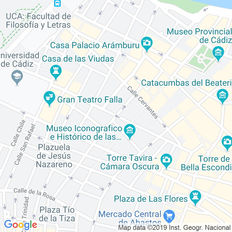 Código Postal calle Benjumeda   (Impares Del 1 Al 5)  (Pares Del 2 Al 10) en Cádiz