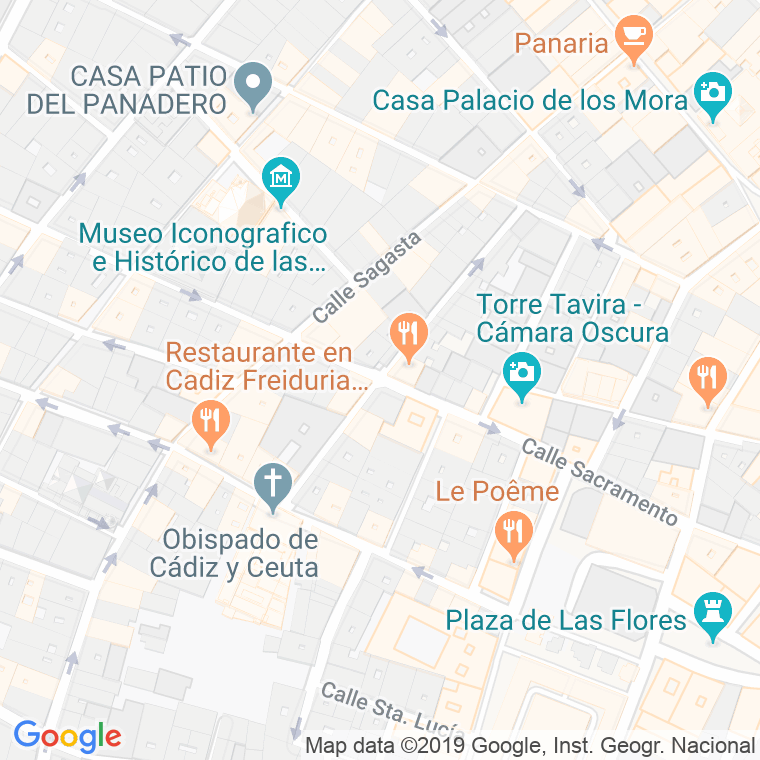 Código Postal calle Rosario Cepeda en Cádiz