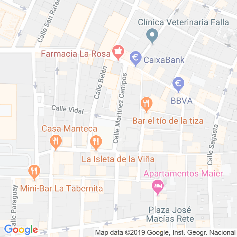 Código Postal calle Martinez Campos en Cádiz
