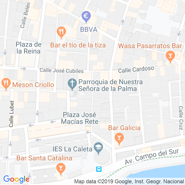 Código Postal calle Porteria Capuchinos en Cádiz