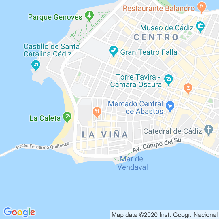Código Postal calle Torres   (Impares Del 47 Al Final)  (Pares Del 40 Al Final) en Cádiz