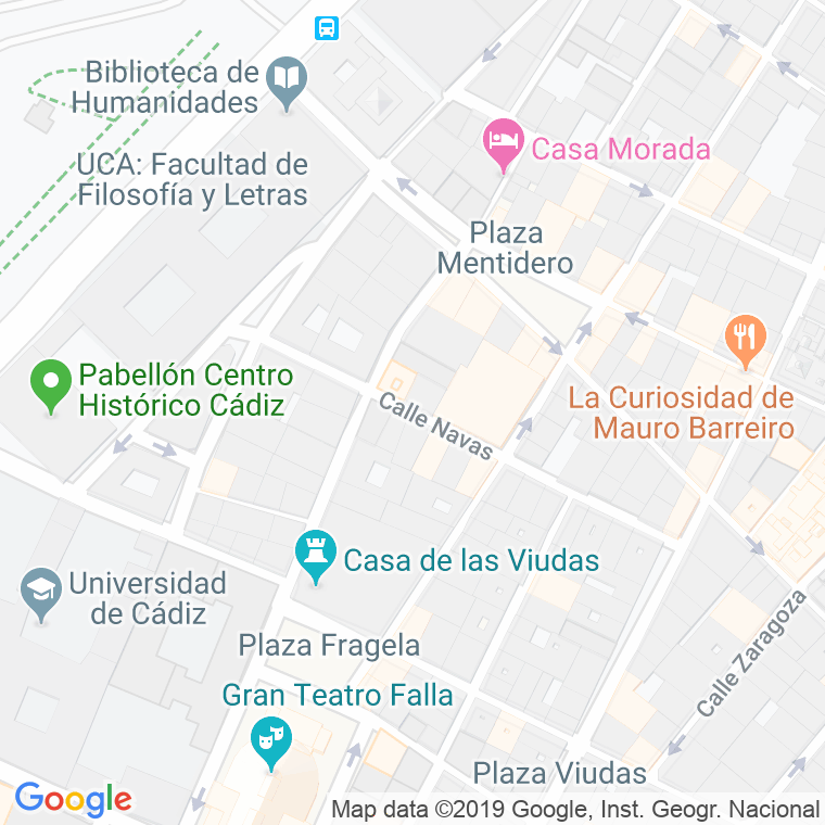 Código Postal calle Navas en Cádiz