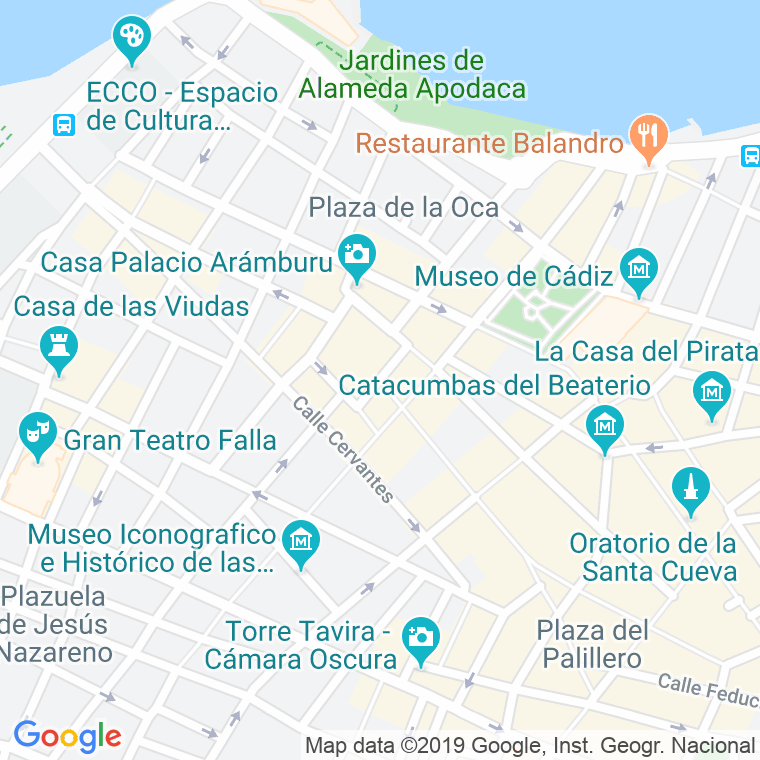 Código Postal calle San Antonio, plaza (Impares Del 1 Al 3)  (Pares Del 2 Al 4) en Cádiz