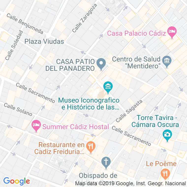 Código Postal calle San Felipe Neri, plaza en Cádiz