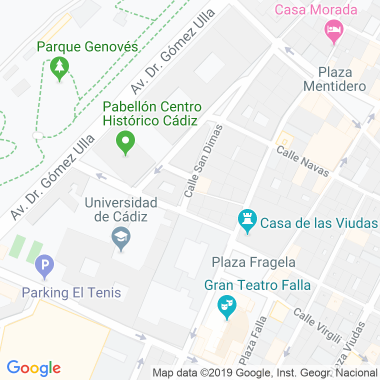 Código Postal calle San Telmo en Cádiz