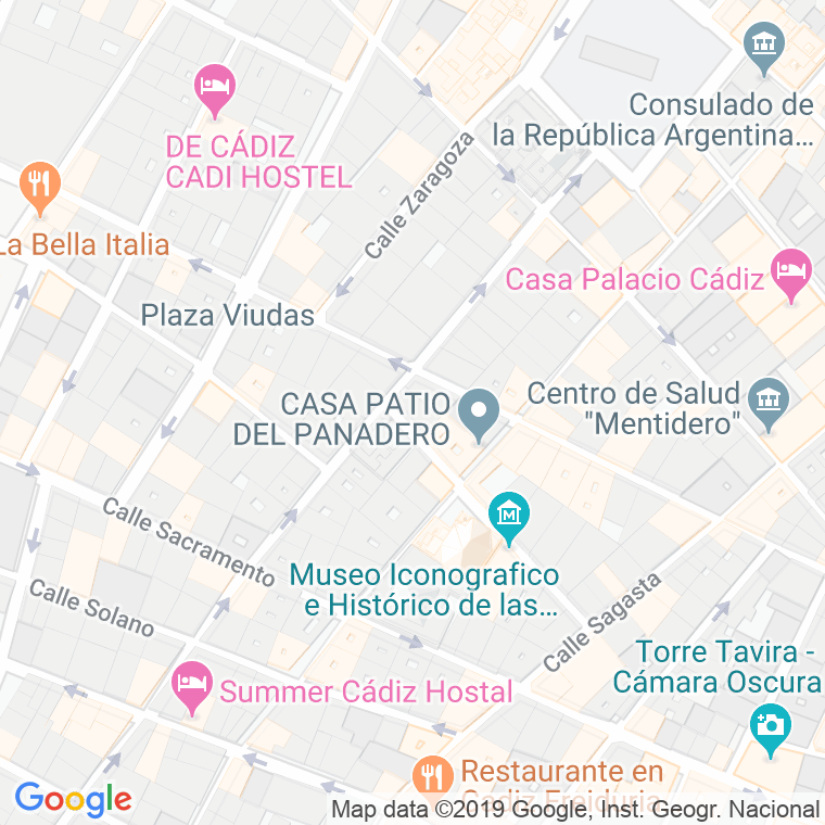 Código Postal calle Santa Ines en Cádiz
