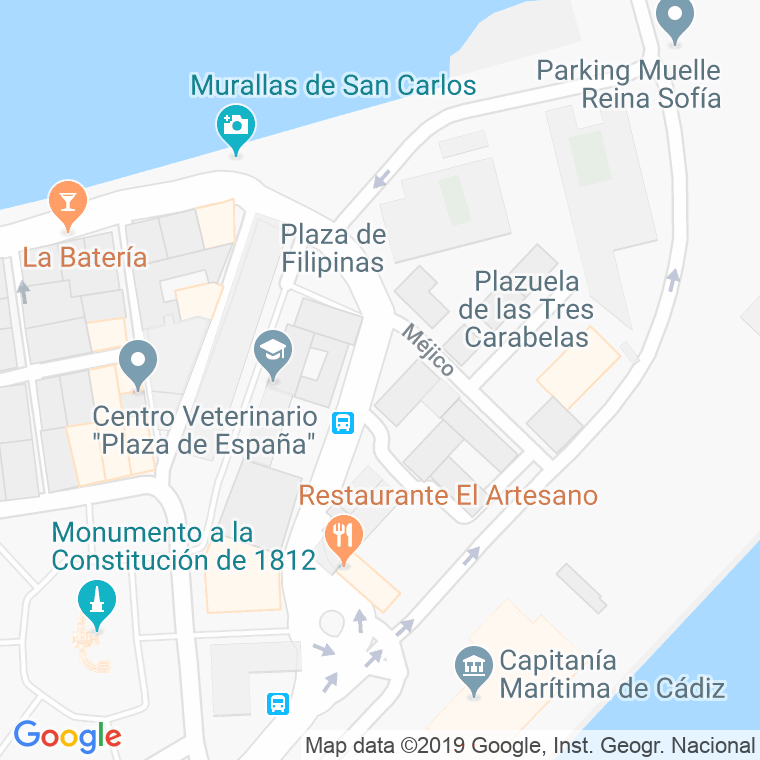 Código Postal calle Republica Argentina en Cádiz