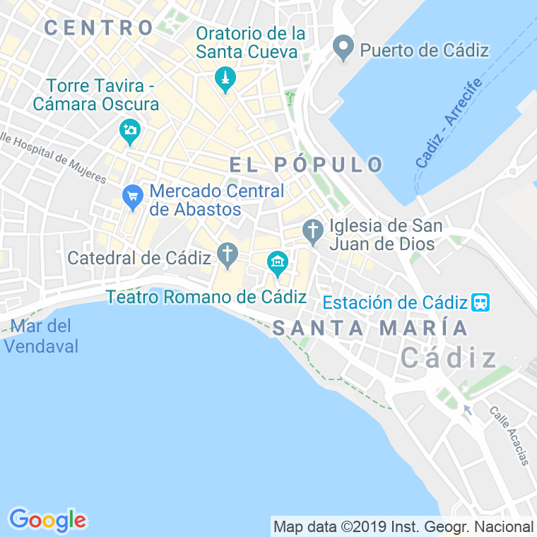 Código Postal calle Jesus De La Sentencia en Cádiz