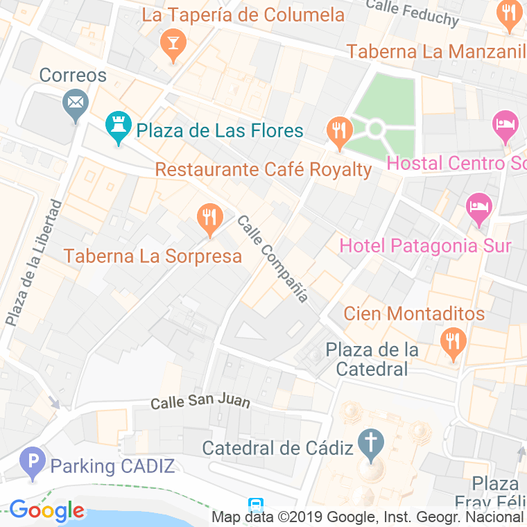 Código Postal calle Obispo Urquinaona en Cádiz