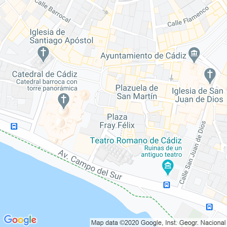 Código Postal calle Piratas, callejon en Cádiz