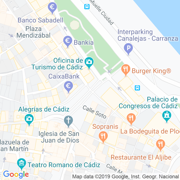 Código Postal calle San Juan De Dios en Cádiz