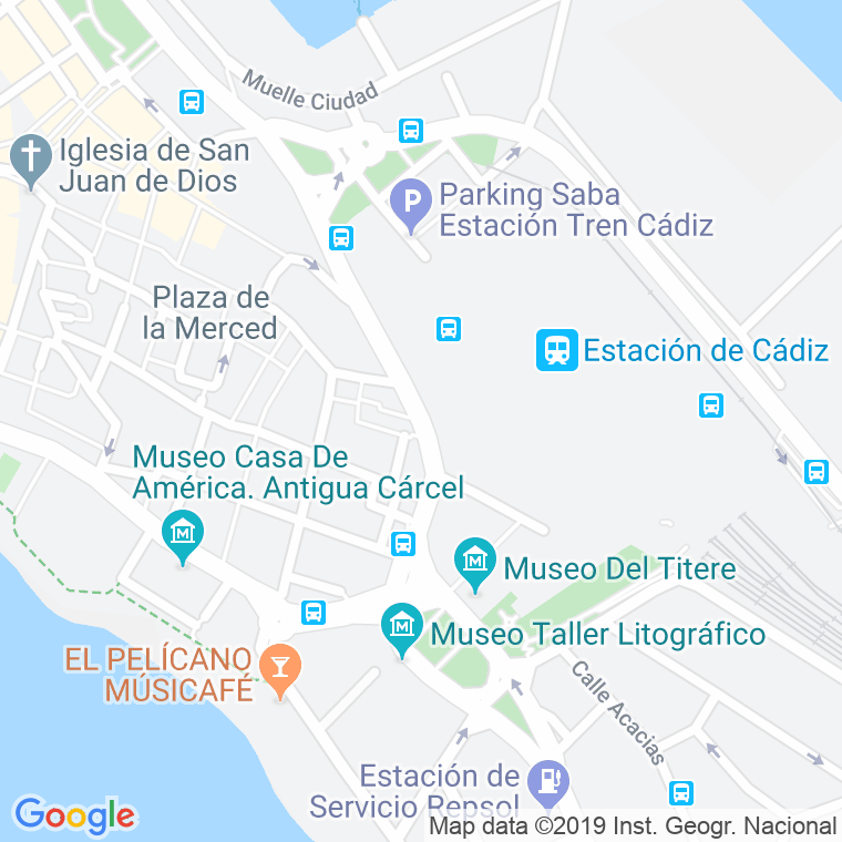 Código Postal calle Calesas, cuesta en Cádiz