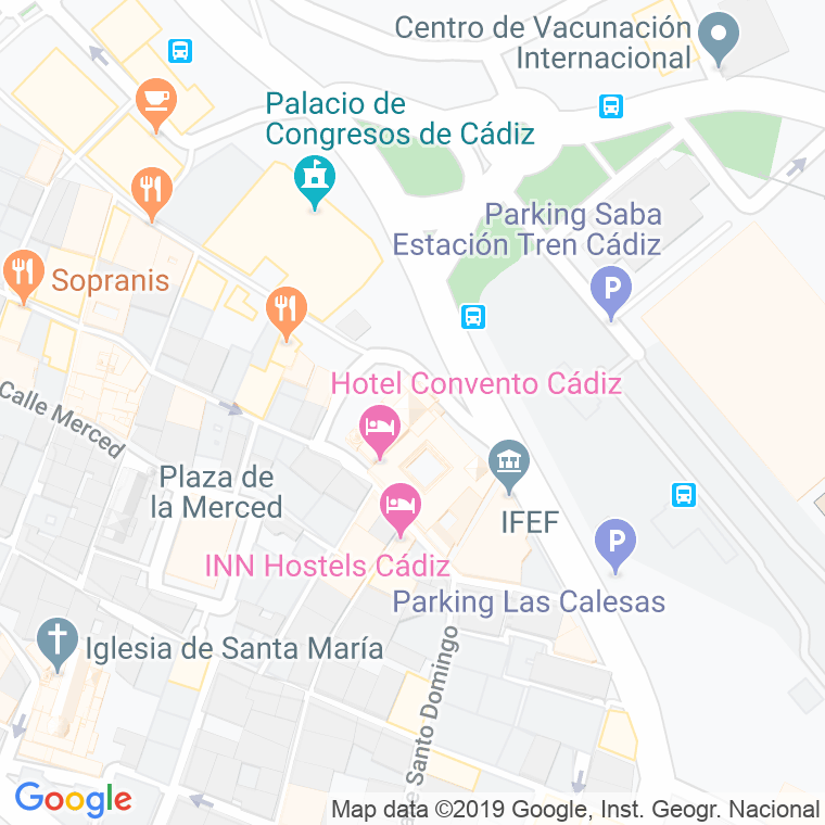 Código Postal calle Compas De Santo Domingo en Cádiz