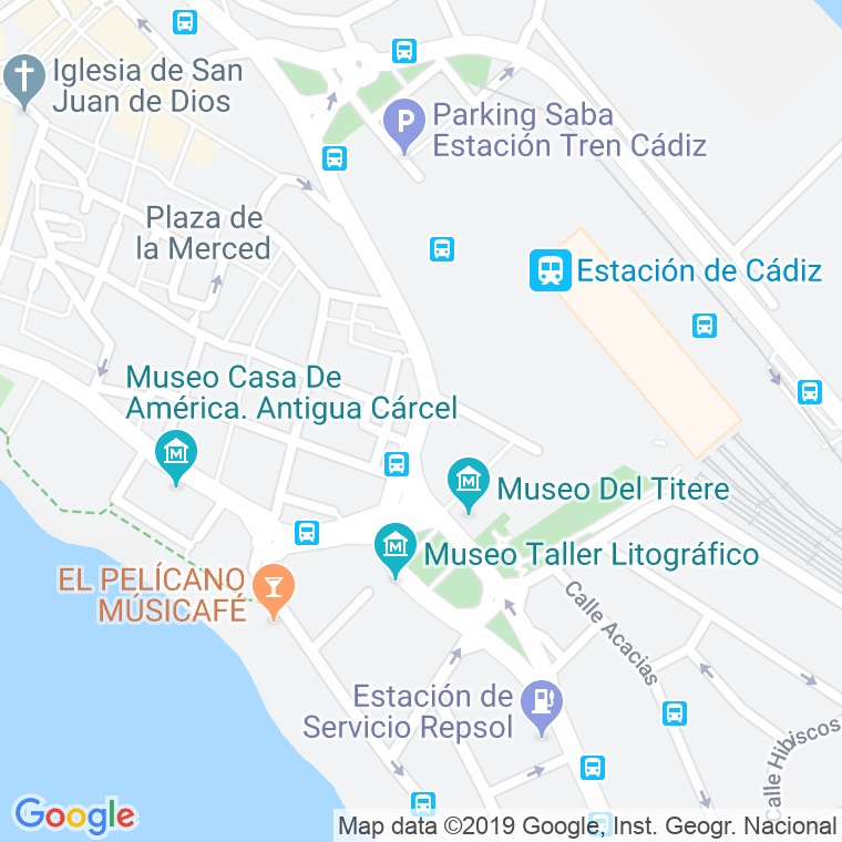 Código Postal calle Santa Elena, glorieta en Cádiz