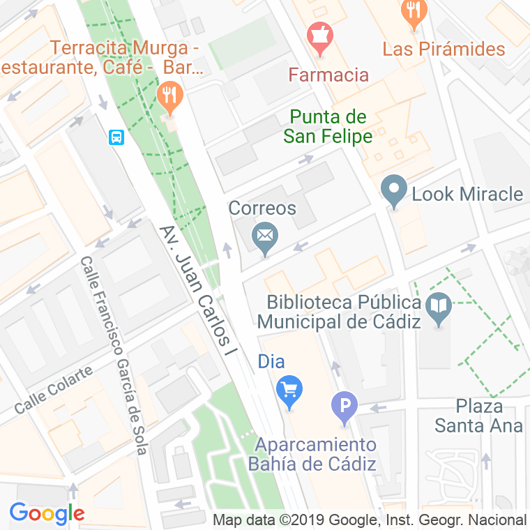 Código Postal calle Marinero En Tierra en Cádiz