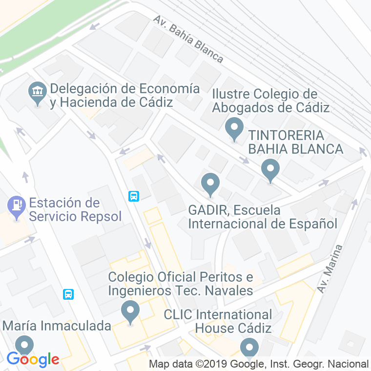 Código Postal calle Pergolas en Cádiz